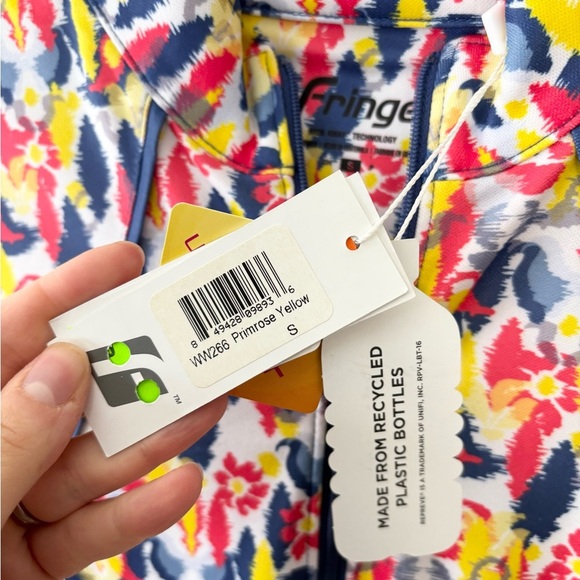 Fringe women’s pullover zip short sleeve UPF protection top golf performance SM - Picture 5 of 6